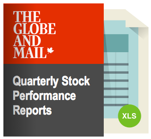 Toronto Stock Exchange Quotes - Globe and Mail -  September 30, 2018